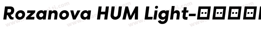 Rozanova HUM Light字体转换